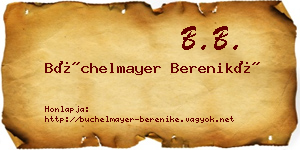 Büchelmayer Bereniké névjegykártya